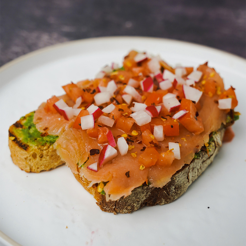Customer placed order for Dutch Kills, Queens avocado toast online.